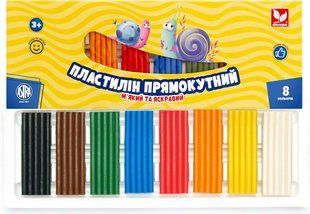 Пластилiн Школярик 8 кол, 230 гр 303116002-UA фото