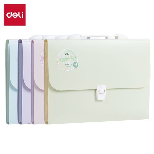 Портфель Deli 7вiд А4 на замку пастельнi тона EF612 фото