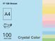 Папір офісний кольоровий Crystal Color А4 100 арк пастель, 80 гр/м2, світло-блакитний 16.7534 фото 1
