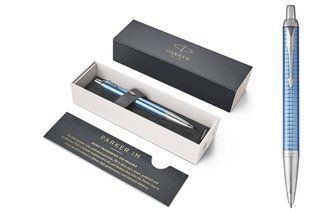 Ручка кулькова Parker IM Premium кастом Blue хром, синій 24 432 фото