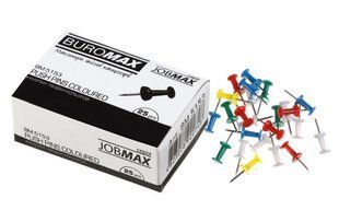 Кнопки Buromax 25 шт цвяшки кольорові BM.5153 фото
