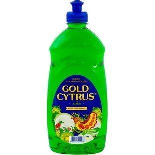 Засіб для миття посуду 500 мл Gold Cytrus зелений - фото