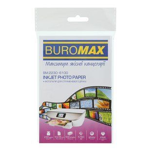 Фотопапiр Buromax А6 глянцевий 230 г/м2, 100 арк BM.2230-6100 фото