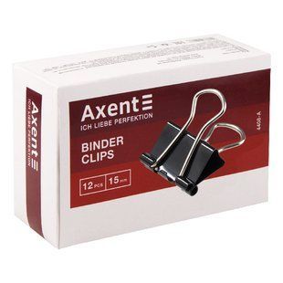 Біндери 15 мм чорний Axent 12 шт 4408-А фото