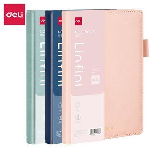 Записна книга Deli LINFINI А5 тверда обкладинка лінія, 144 арк, синій EN157L фото