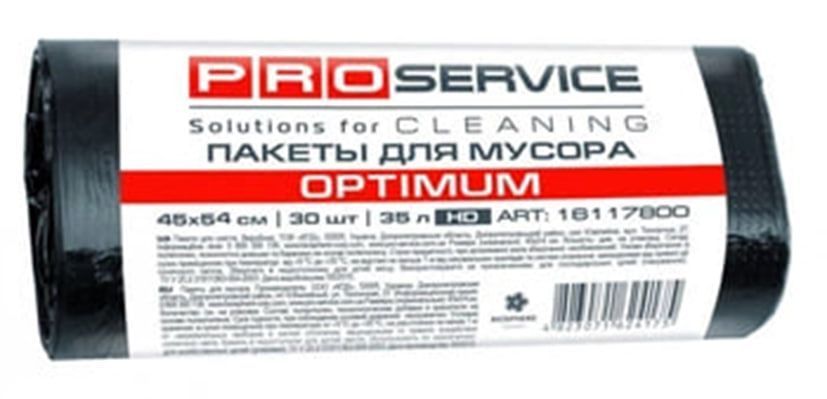 Пакети для сміття PROservice 35л/30шт Optimum HD 6,5 мкм, 45х50 см 16117802 фото