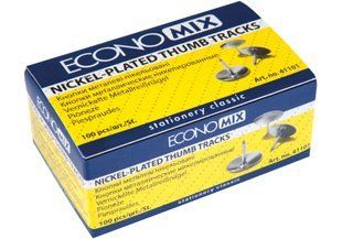 Кнопки Economix 100 шт круглі нікель E41101 фото