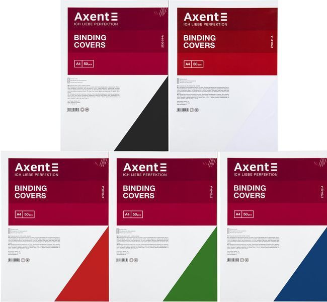 Обкладинки для брошурування Axent 2730-А А4 250 гр/м2, 50 шт (під шкіру), білий 2730-01-a фото