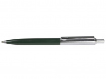 Ручка кулькова Flair 544C=645 синiй РШ металева Half Metal Chrom(пiд Parker)зелений пiд накатку