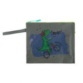 Папка д/зош Kite K22-469-02 сiр B5 на блискавцi Dino