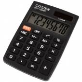 Калькулятор Citizen SLD-100NR чорний 8 разряд, 57х87х11,  ПВХ обклад, гум кн
