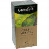 Чай пакетований Greenfield зелений 25шт/1,5гр "Green Melissa" з м'ят/мелiс