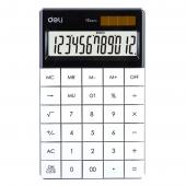 Кальк-р бухг. Deli 1589-W бiл 12 разряд, 165х103х12,5 яскравий корпус, безшовнi кн
