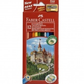 Олiвцi кольоровi Faber_Castell 120112 12кол шестигр "Замок" карт/кор з пiдвiсом