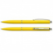 Ручка кулькова Schneider S93085 синiй 1мм автоматична непрозора  К15 жовтий металiчний клiп