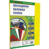 Обкладинка D&A BIND 1020400 жовт А4 пiд шкiру 230г/100шт/уп тильн стор
