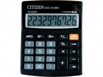 Калькулятор Citizen SDC-810BN/SDC-810BR чорний 10 разряд, 100х125х34, пласт корп, пласт кн