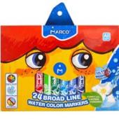 Фломастери Marco 1630-24CB 24кол 1мм Super Washable бл/пак