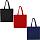 Сумка Eurocom 9402603 мiкс 38х42 шопер "Shopping Bag Cotton EC100 130GR Red" (чорн+блак+черв) з розширенням