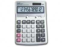 Калькулятор Deli 1507 срiбний 12 разряд,170х122х32, пластик корп, пласт кн, бл/пак