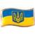 Значок "Герб України" 9х12 (прапорець) зобр. пiд оптич. лiнзою