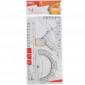 Набiр Deli EG00412 4пр Pioneer прозор (лiн 20см+2вуг+трансп)