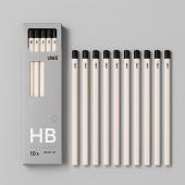 Олiвець ч/г Deli HC809 бiл HB шестигр без/ласт н/зат пласт/кор