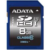 Карта памяти ADATA ASDH8GUICL10-R 8GB SDHC C10