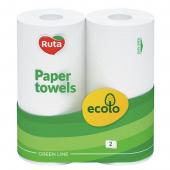 Рушник папер Ruta 58770127 бiл 2рул 2-шар Ecolo целюлозний
