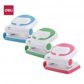Дирокол Deli 0113 мiкс 20ар пласт+гум встав 2отв з лiн