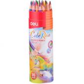 Олiвцi кол Deli EC00337 36кол Color Run в тубi з чинкою