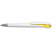 Ручка кулькова SL2375 синiй пiд нанесення автоматична бiло-жовтий