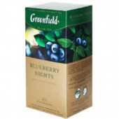 Чай пакетований Greenfield чорний 25шт/1,5гр "Blueberry Nights"+ чорниця, вершки