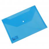 Папка на кноп Deli EF10432 блакитн А4 напiвпрозора  Aurora (0,12mm)