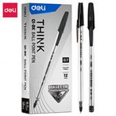 Ручка кульк Deli EQ1-BK чорн Think 0,7 прозорий корпус