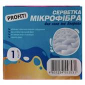 Ганчiрка Profit мiкс 1шт мiкрофiбра для скла та дзеркал 300х300мм