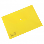 Папка на кнопцi Deli EF10462 жовт А4 напiвпрозора  Aurora (0,12mm)