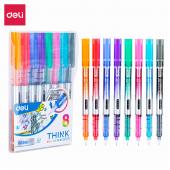 Набiр ролер Deli EQ300-8C мiкс 0,5мм-8шт Think