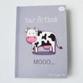 Блокнот м/об Profiplan 902439 А6 48ар "Artbook cow"