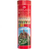 Олiвцi кол Faber_Castell 115828 36кол шестигр черв.лiнiя мет.тубус