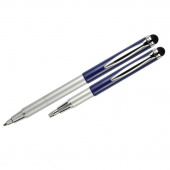 Ручка подарункова Zebra синiй РШ металична Telescopics (стилус) синiй металiк