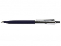 Ручка кулькова Flair 544C=645 синiй РШ металева Half Metal Chrom(пiд Parker)синiй пiд накатку