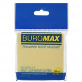 Блок папер кл Buromax 2312-01 жовт 76x76мм 100шт пастель