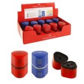 Чинка Faber_Castell 183801 черв-си блiстер  3 отвори