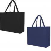 Сумка Eurocom 9403002 мiкс 42х38х10 шопер "Shopping Bag PP Laminated Toye Bag Dark Black" (син+чорн) з розширенням