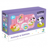 Лото Dodo Toys 300196 6 карток та 24 фiшки "Тварини та їх середовище iснування" 3+