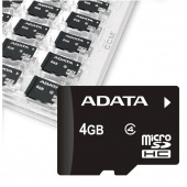 Карта пам'яти ADATA 4GB microSDHC C4 с адапт.