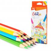 Олiвцi кол Deli EC130-12 12кол Color run